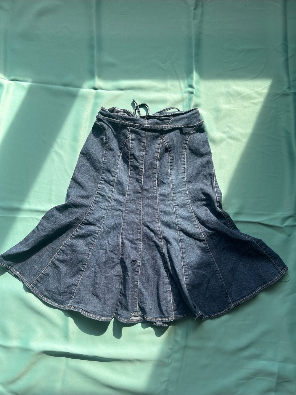 Vintage Denim Maxi Skirt